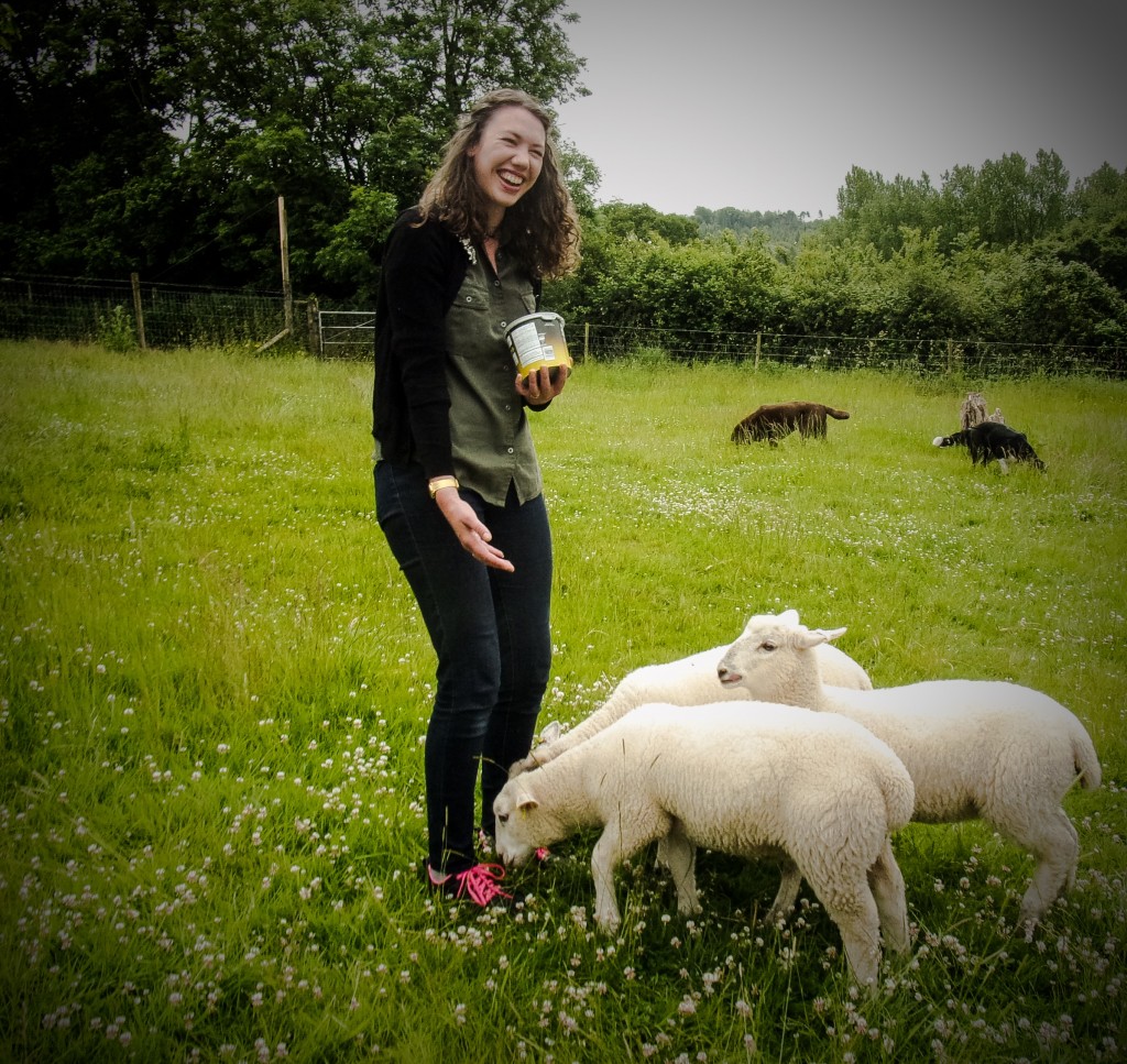 Bride To be_ Feeding the lambs_ Chicks in the sticks_ glamping_hen weekend_ Devon