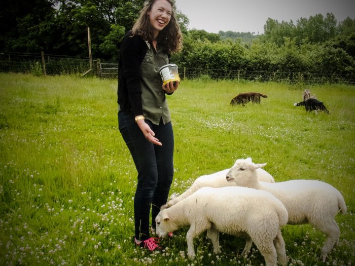 Bride To be_ Feeding the lambs_ Chicks in the sticks_ glamping_hen weekend_ Devon