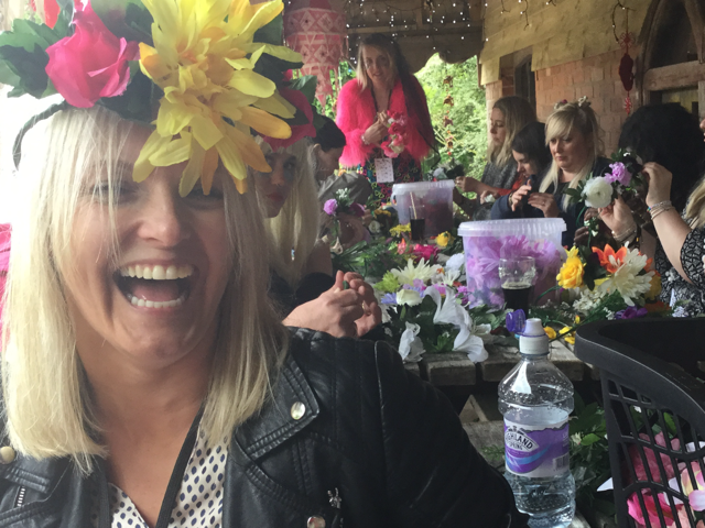 Chicks in the sticks_ flower Crown_workshop_ glamping_ hen weekend_ Devon