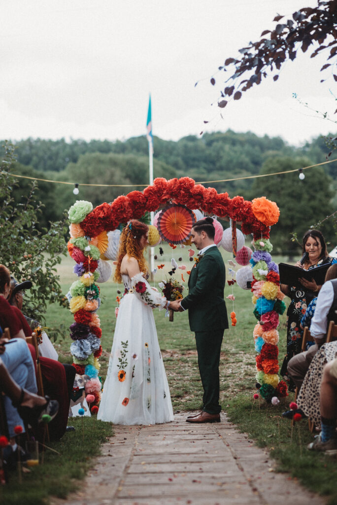 The wedding ceremony where couples say "I do"