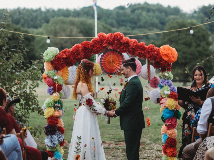 The wedding ceremony where couples say "I do"